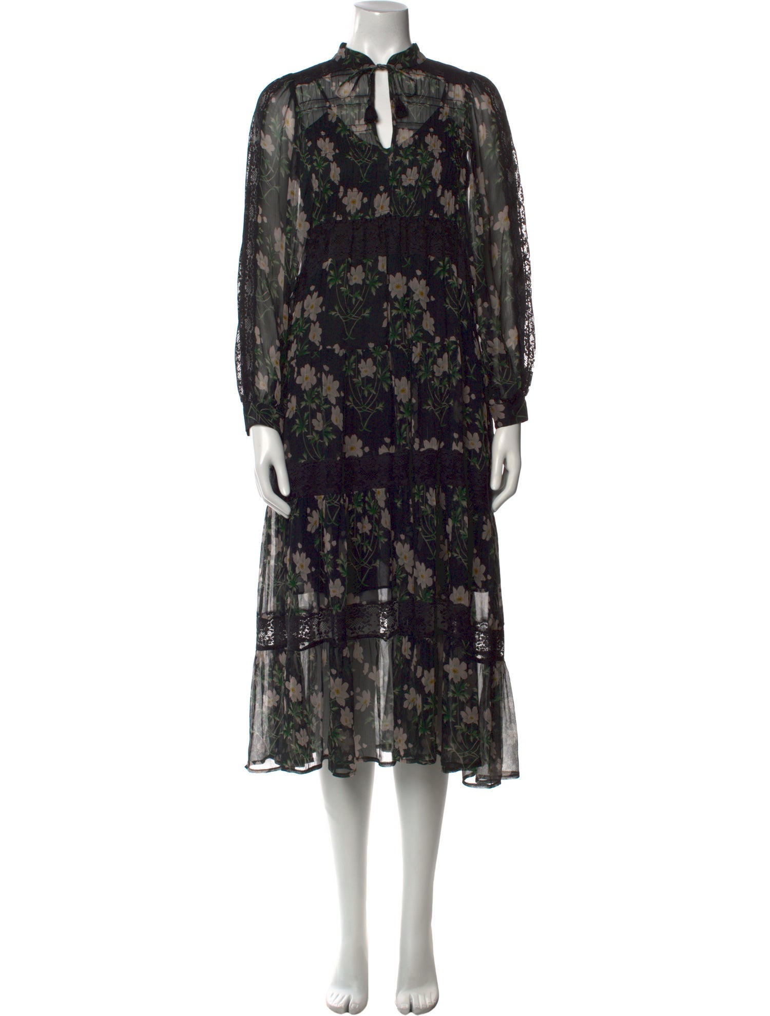 Sea New York Floral Print Midi Length Dress