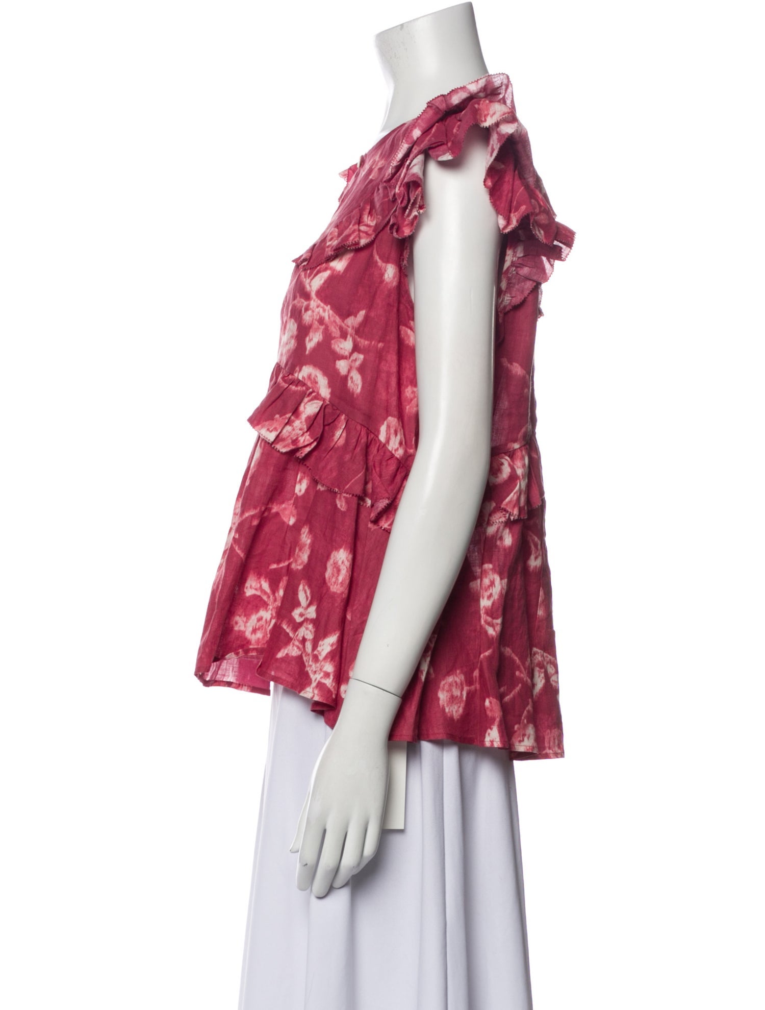 Sea New York Floral Print Scoop Neck Blouse