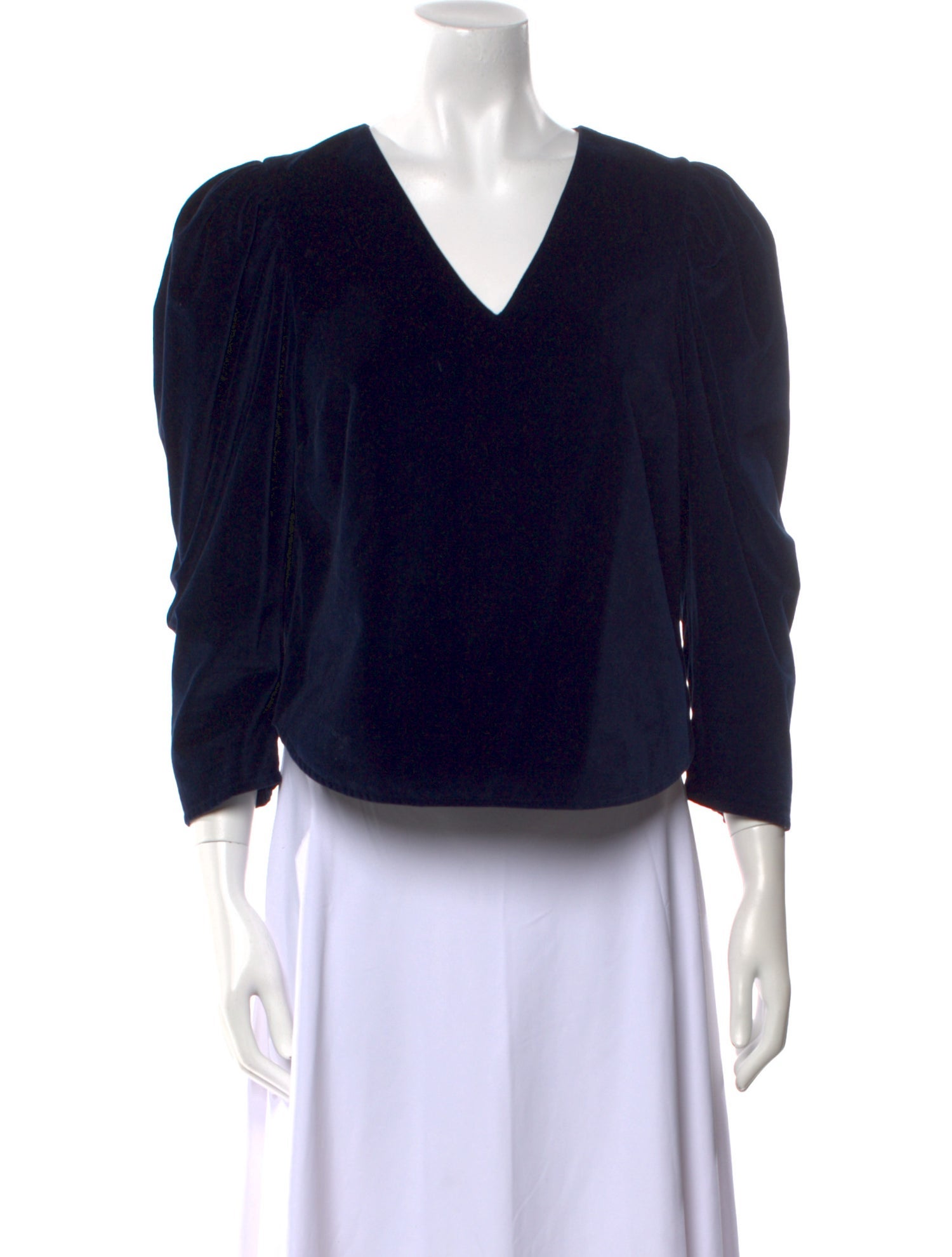 Sea New York Velvet V-Neck Crop Top