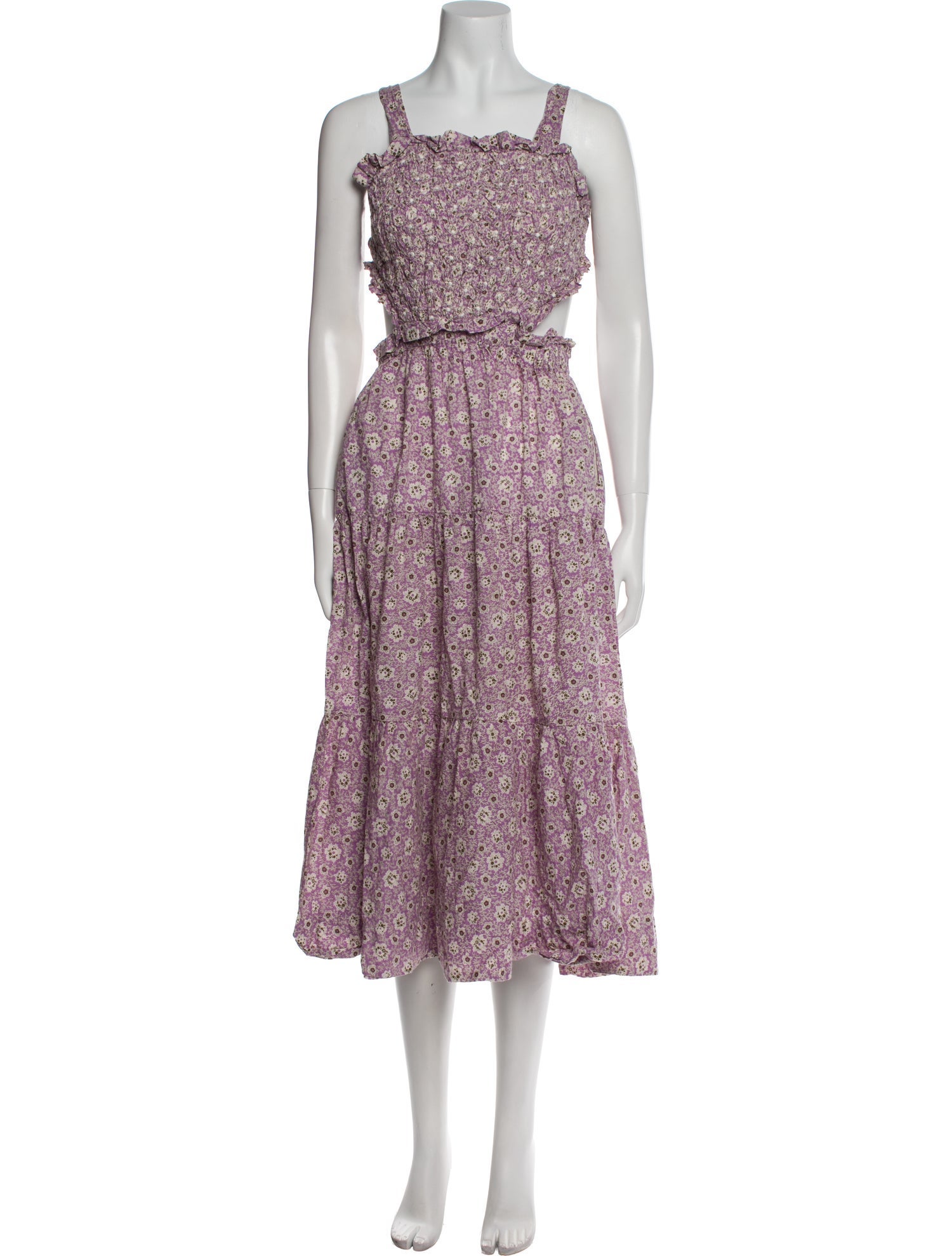 Sea New York Floral Print Midi Length Dress