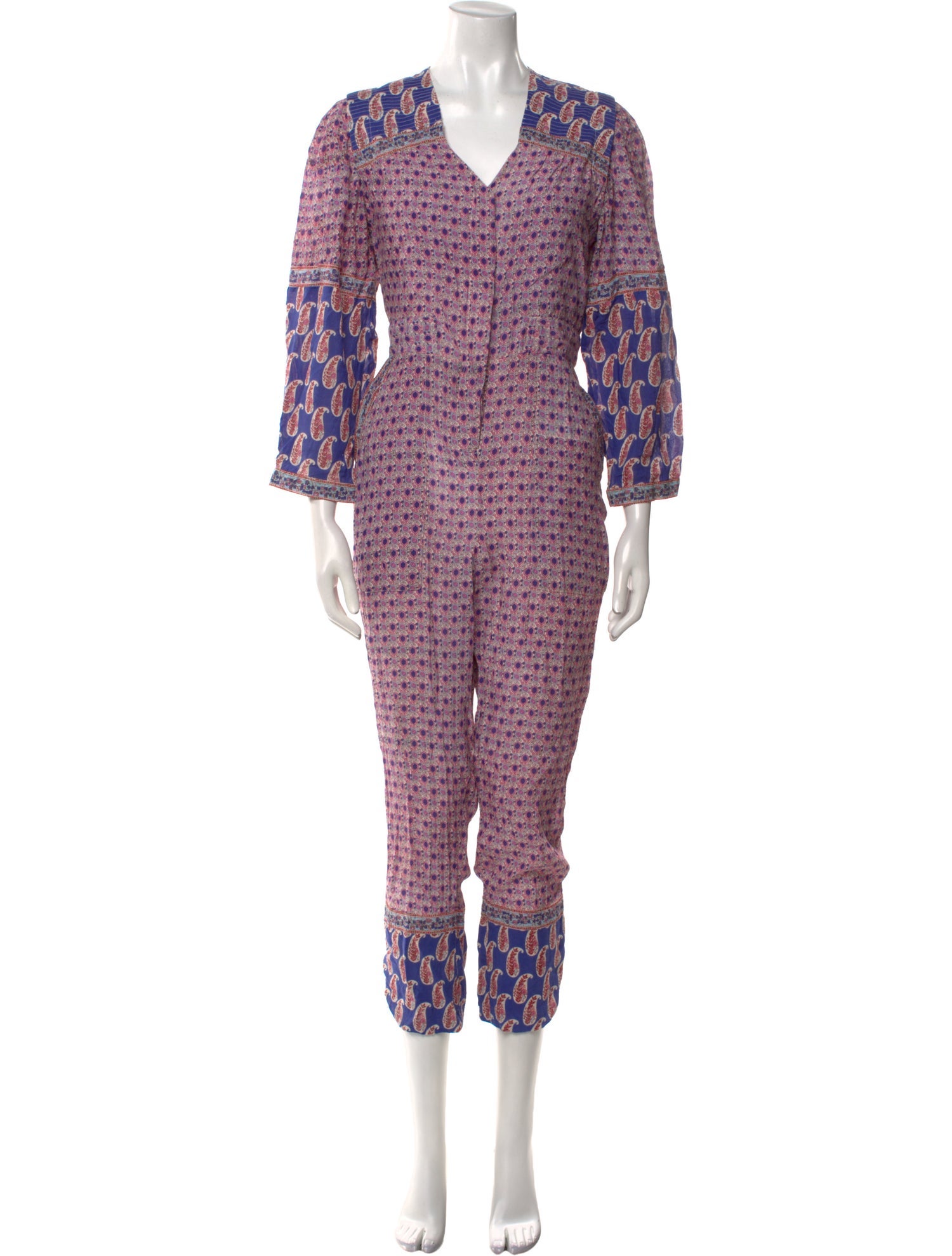 Sea New York Printed V-Neck Jumpsuit