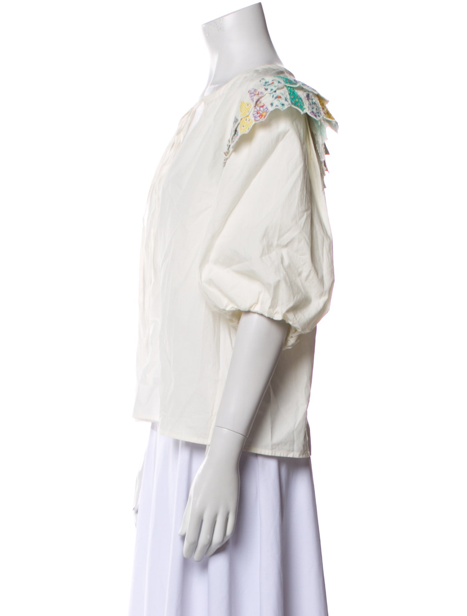 Sea New York Graphic Print V-Neck Blouse