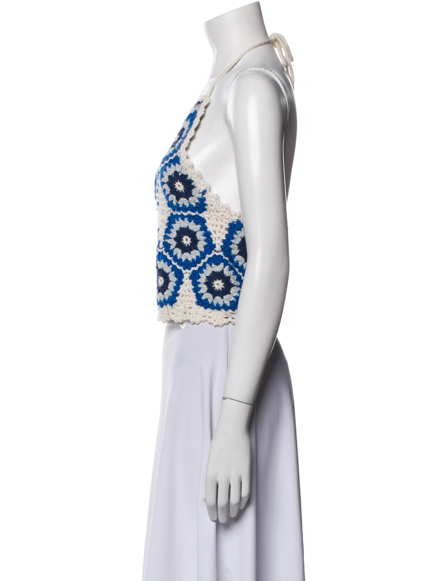 Sea New York Wool Paisley Print Crop Top