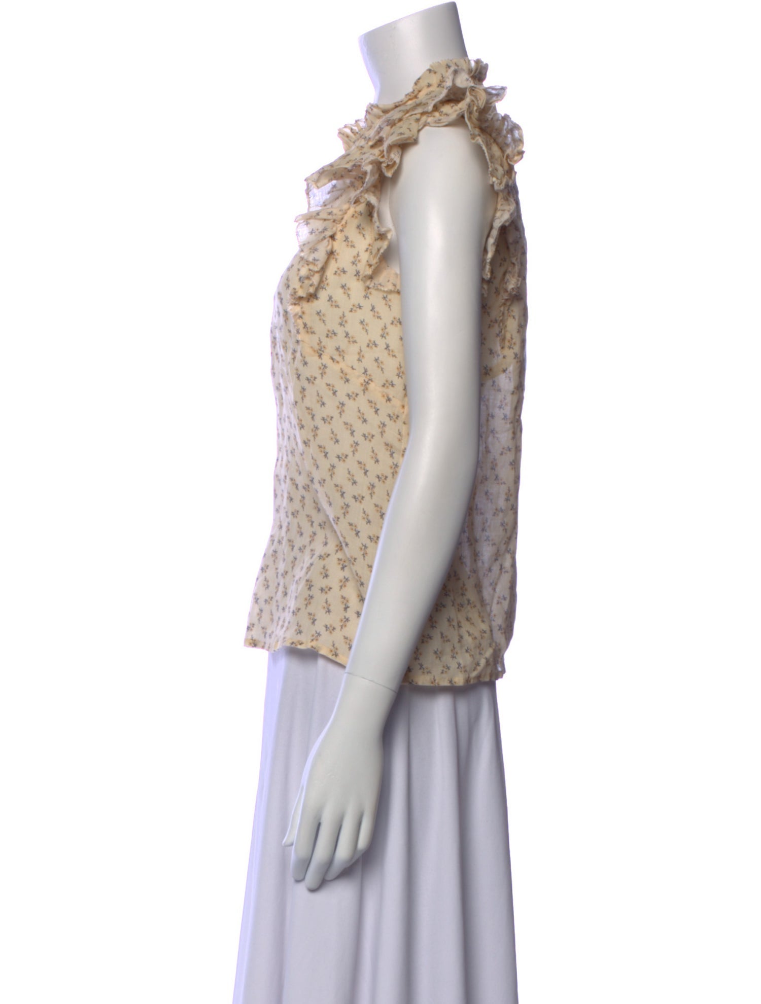 Sea New York Lace Pattern Mock Neck Blouse