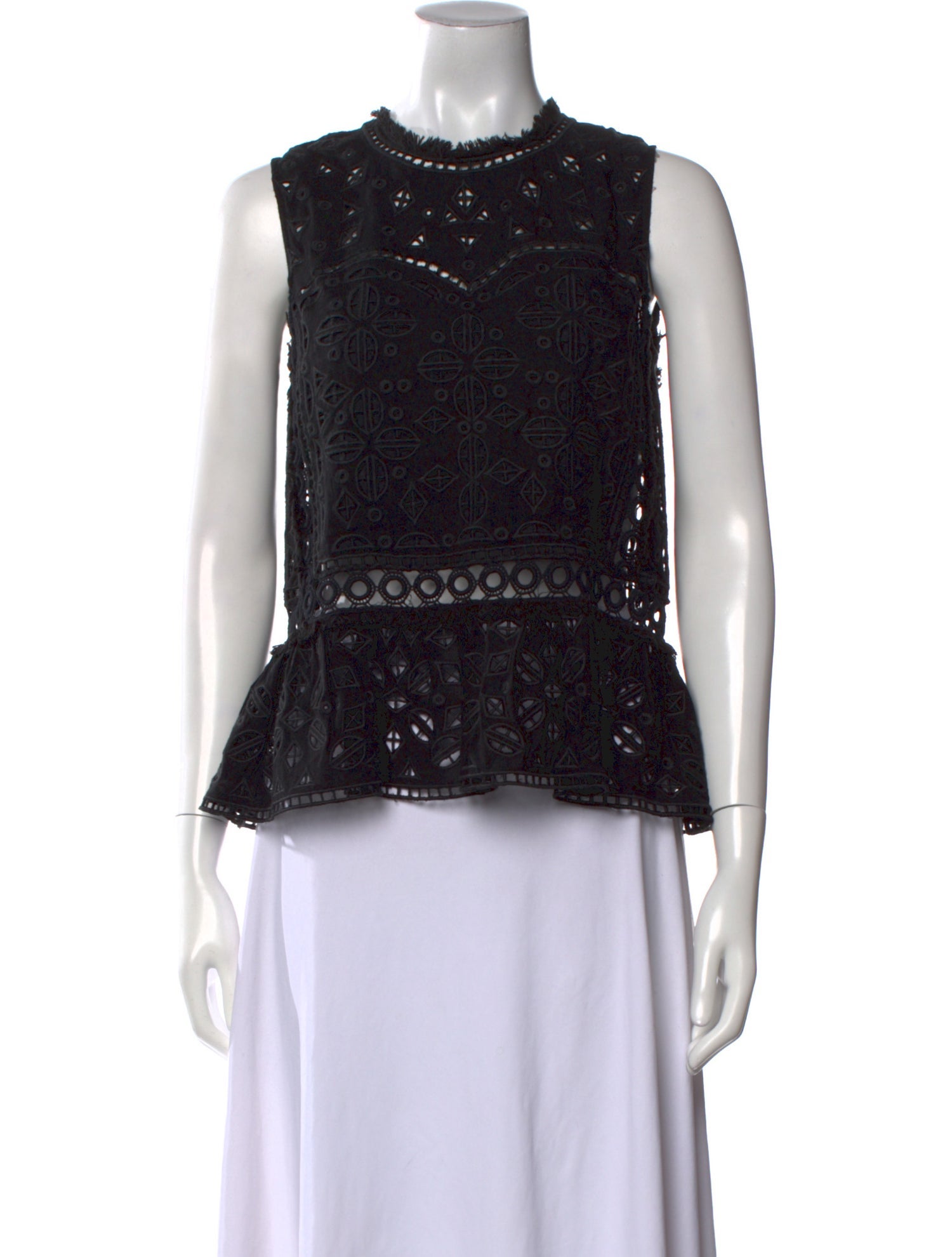 Sea New York Lace Pattern Crew Neck Top