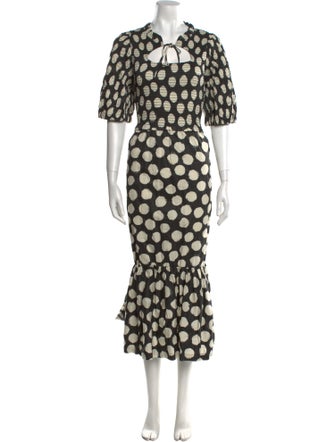 Sea New York Polka Dot Print Long Dress