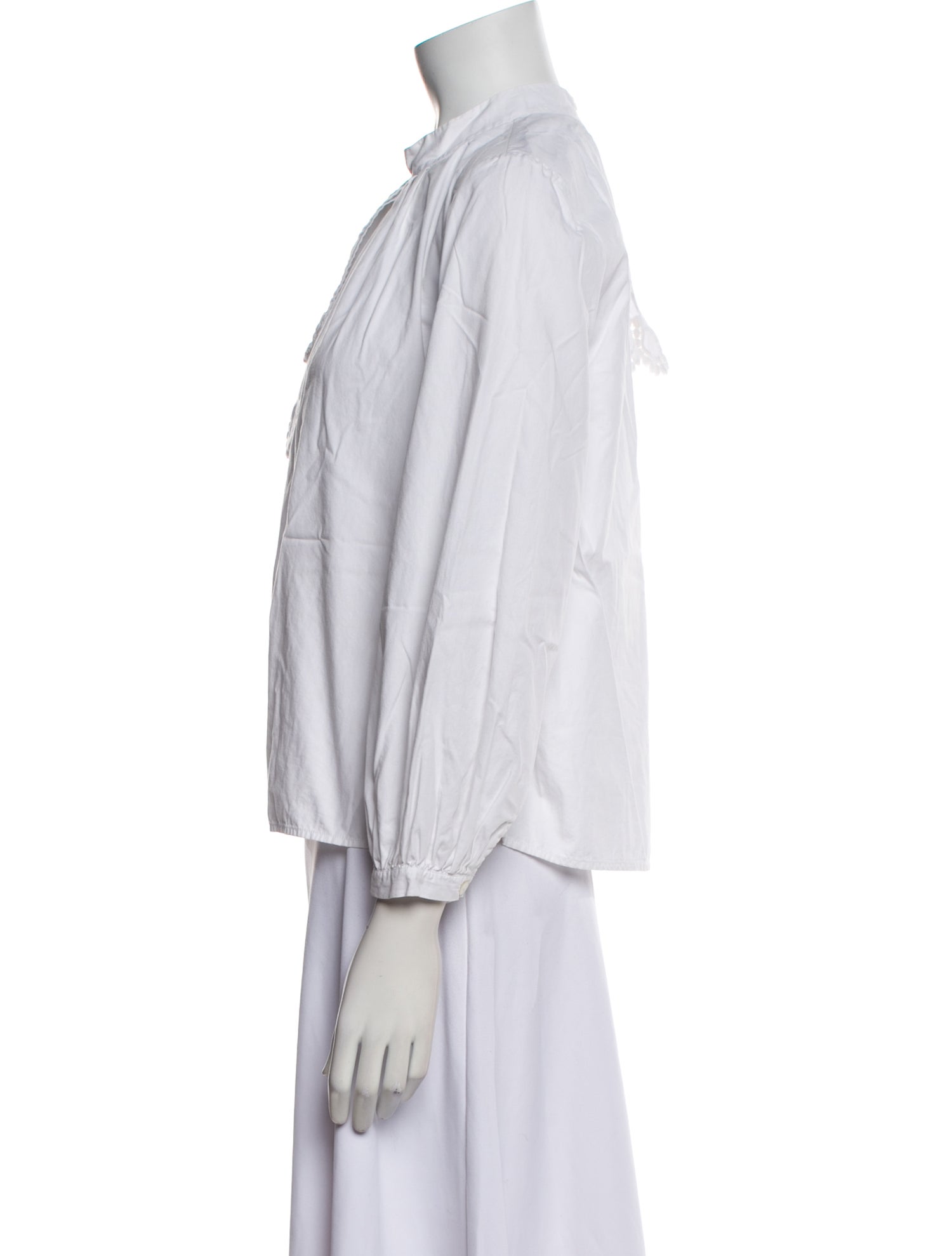 Sea New York Mock Neck Three-Quarter Sleeve Blouse