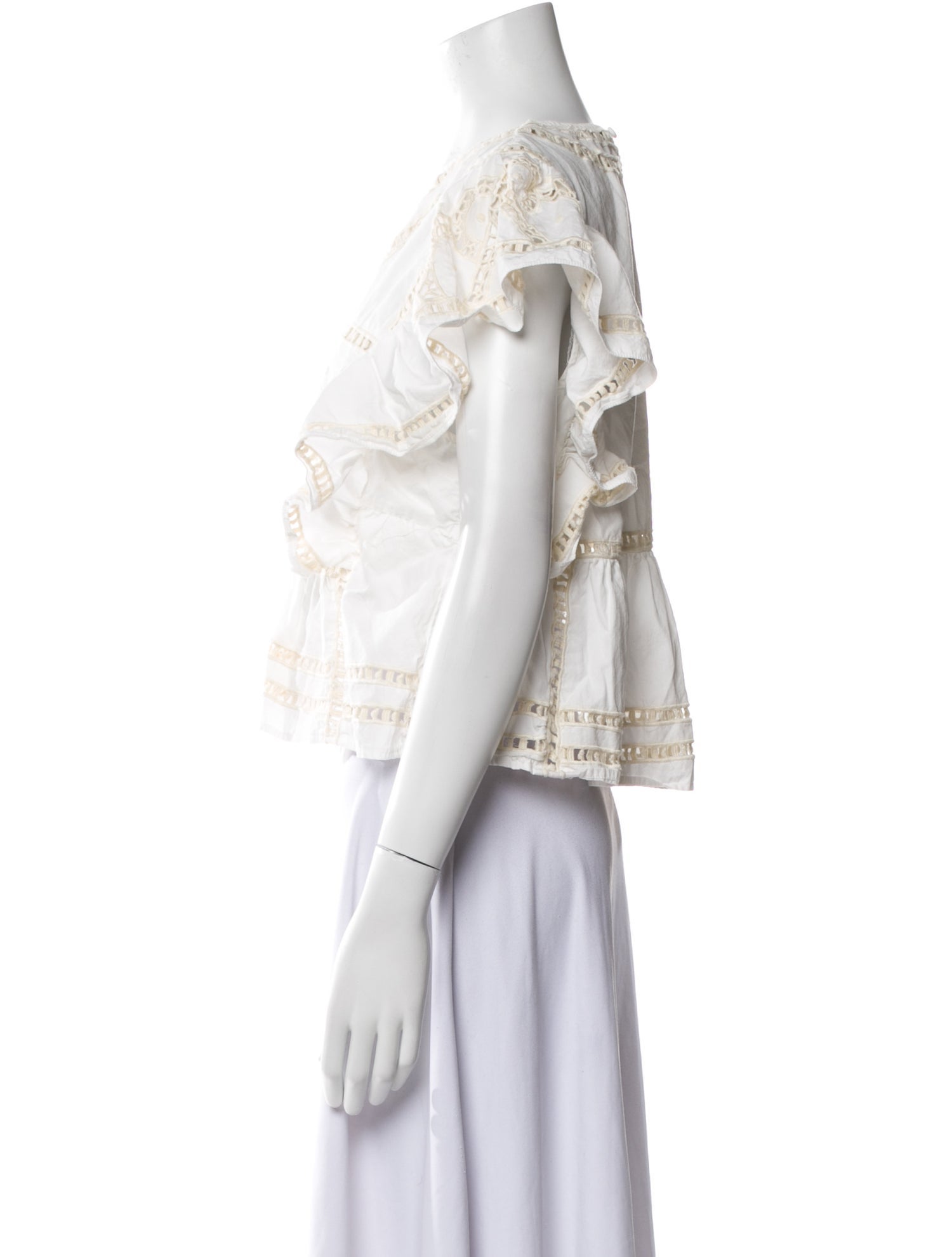 Sea New York Printed V-Neck Crop Top