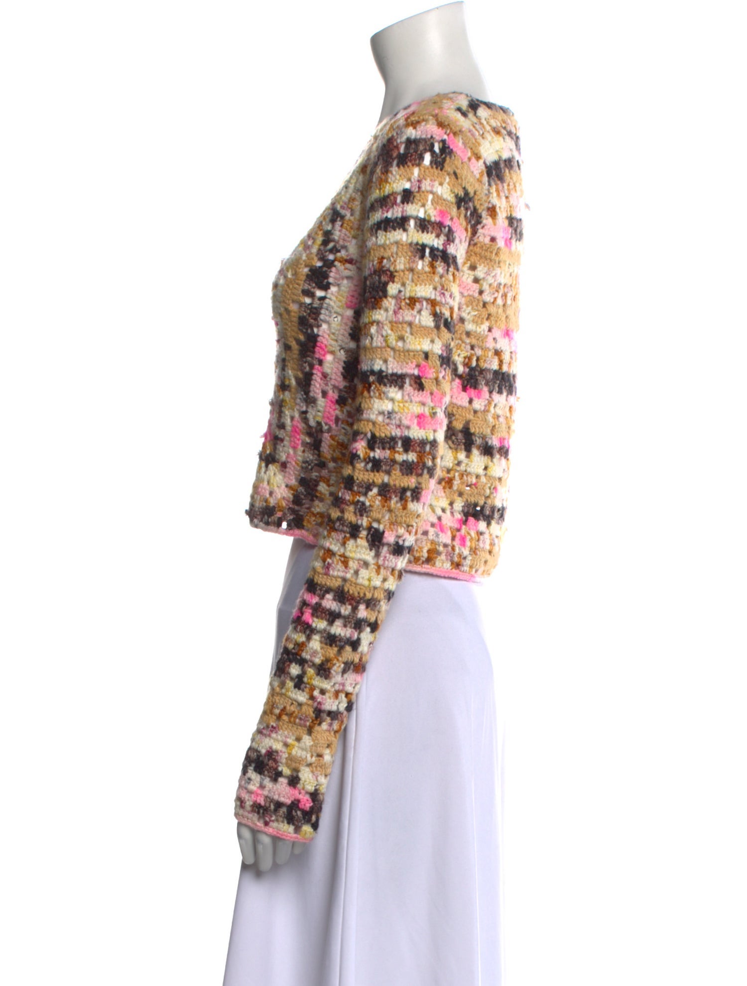 Sea New York Merino Wool Tweed Pattern Sweater