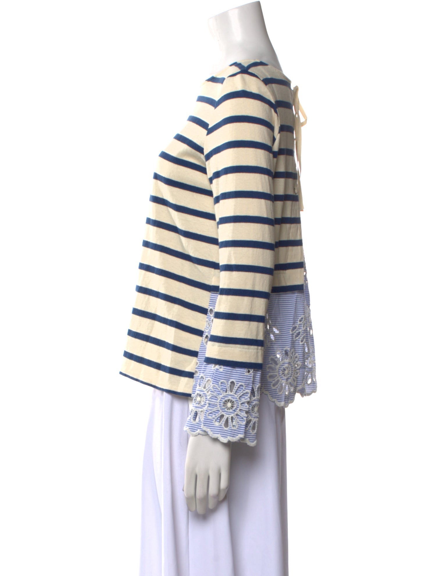 Sea New York Striped Bateau Neckline Top