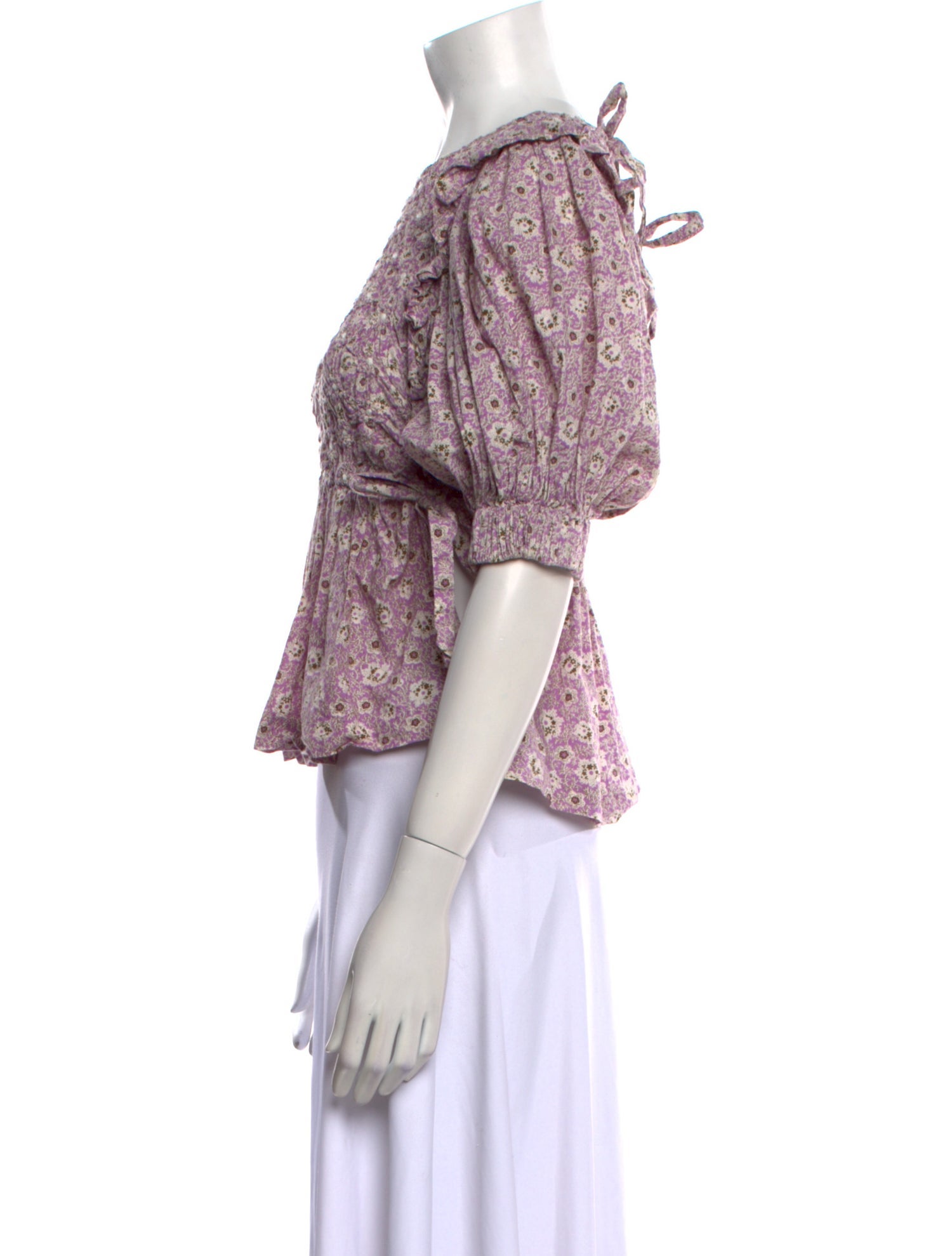 Sea New York Floral Print Crew Neck Crop Top