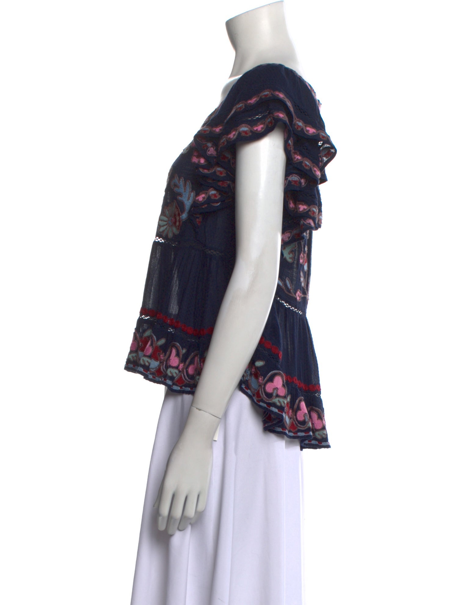 Sea New York Floral Print V-Neck Blouse