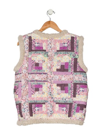 Sea New York Girls' Quilted Faux Shearling Vest