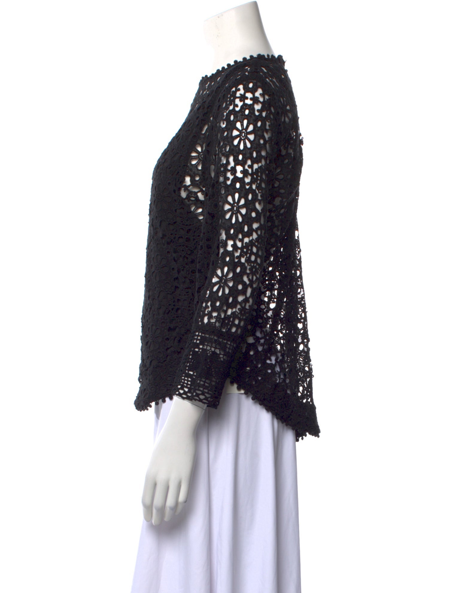 Sea New York Lace Pattern Scoop Neck Blouse