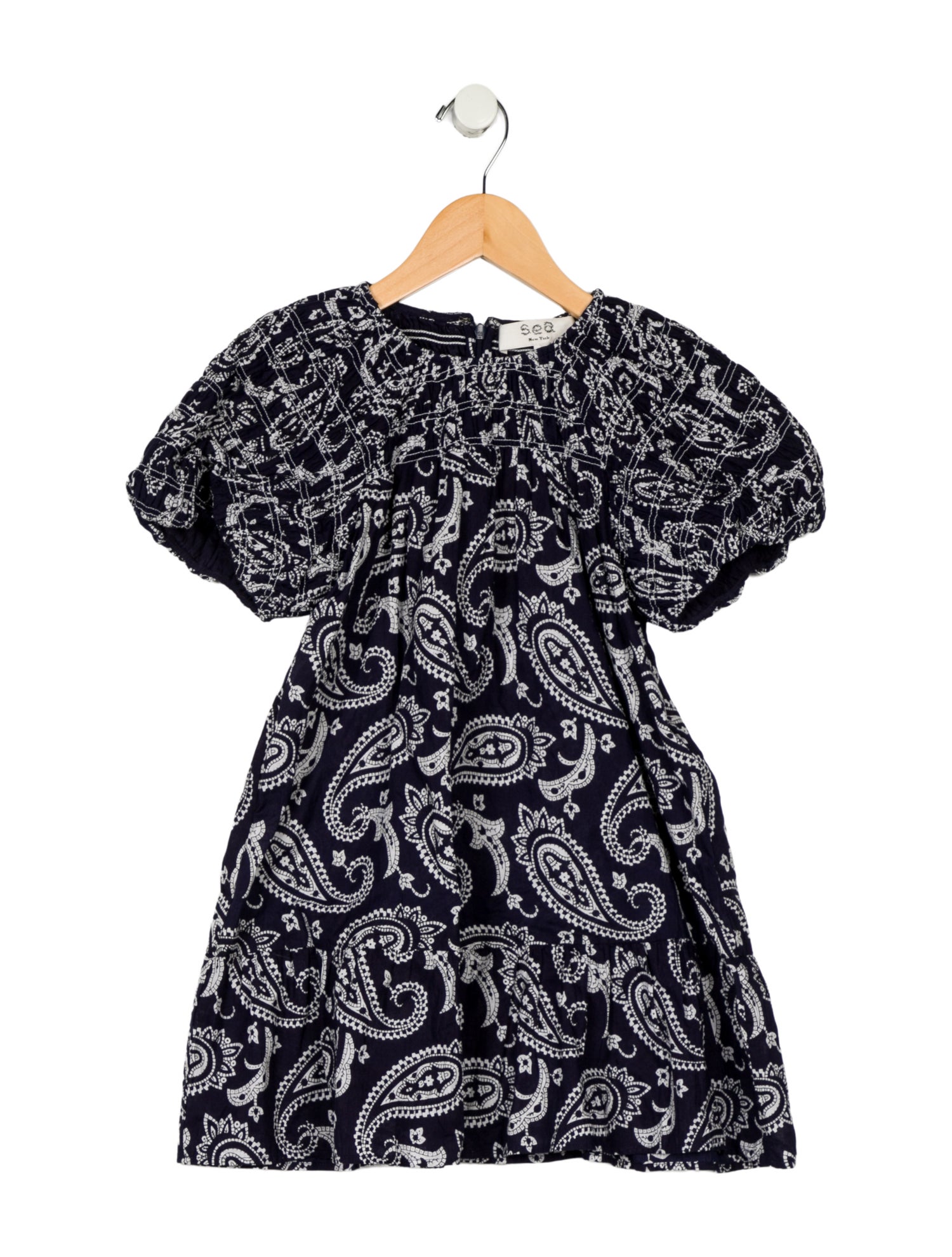 Sea New York Toddler Girls' Paisley Print Short Sleeve Dress