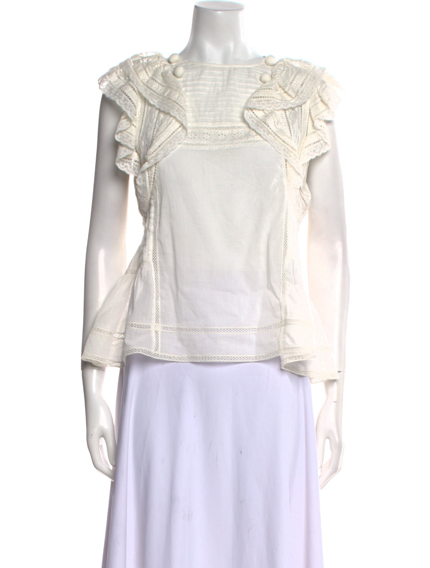 Sea New York Square Neckline Short Sleeve Top