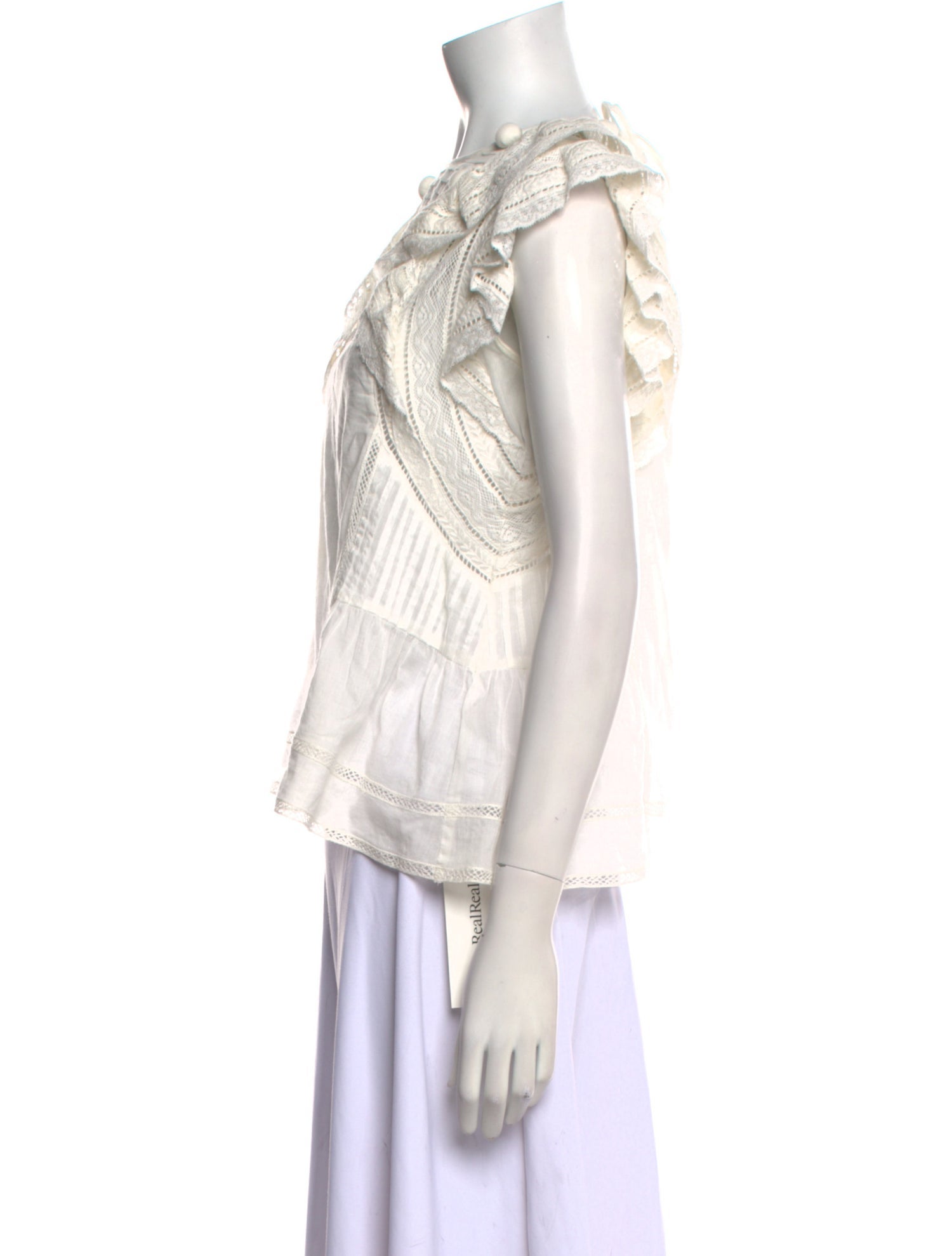 Sea New York Square Neckline Short Sleeve Top