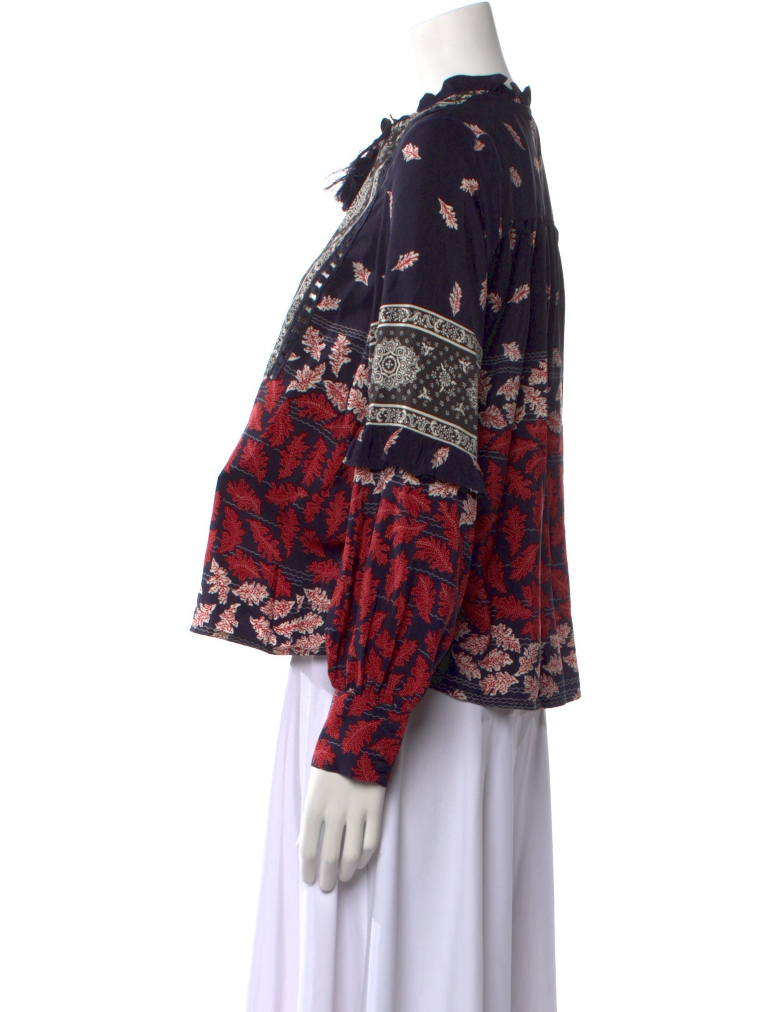 Sea New York Silk Floral Print Blouse