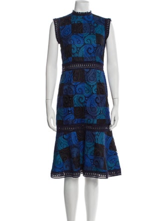 Sea New York Lace Pattern Midi Length Dress