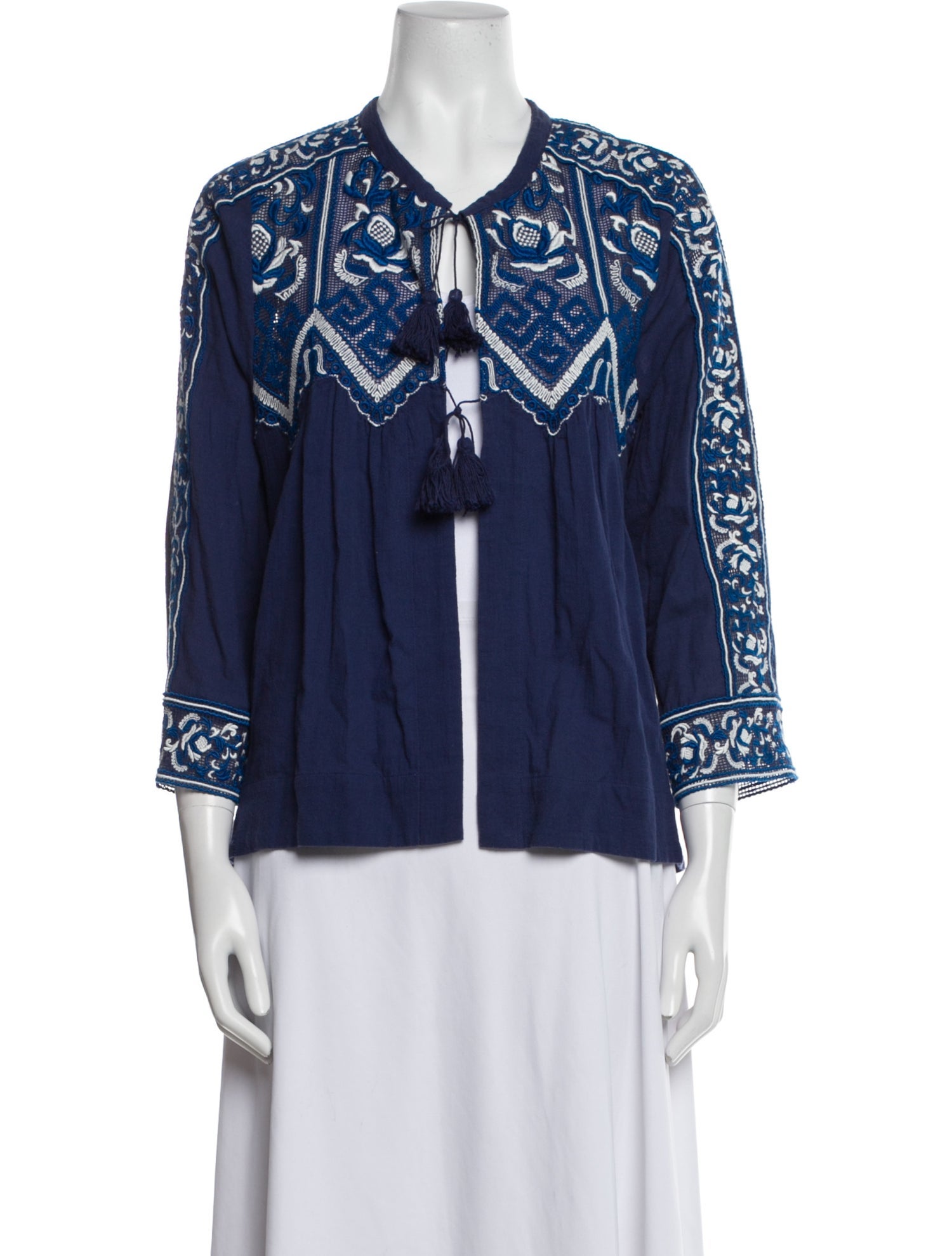 Sea New York Printed V-Neck Blouse