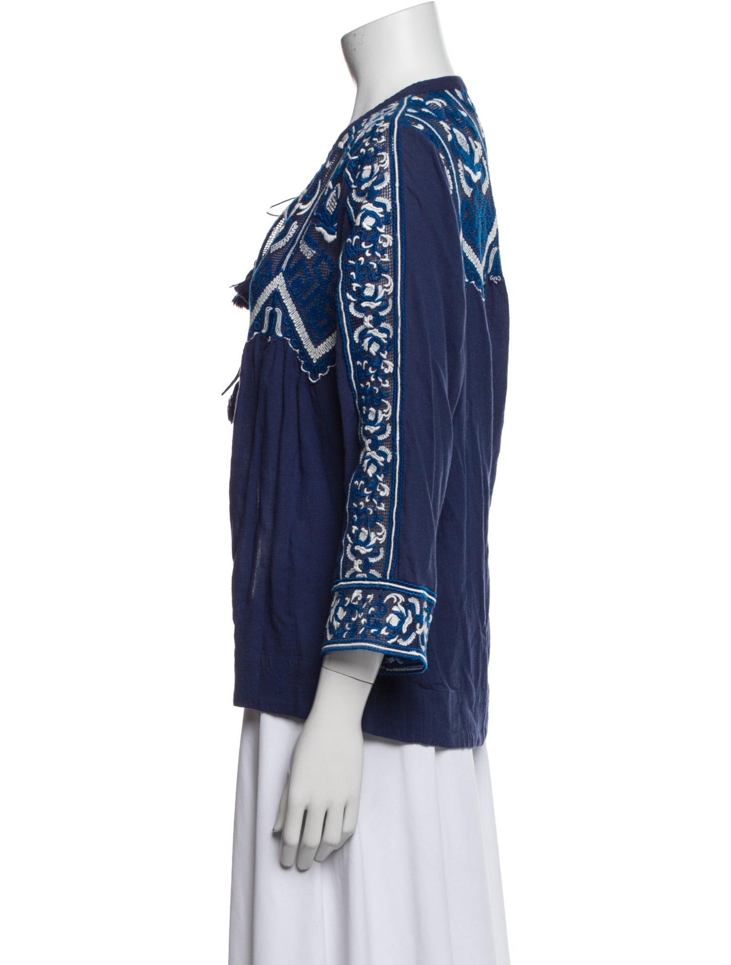 Sea New York Printed V-Neck Blouse