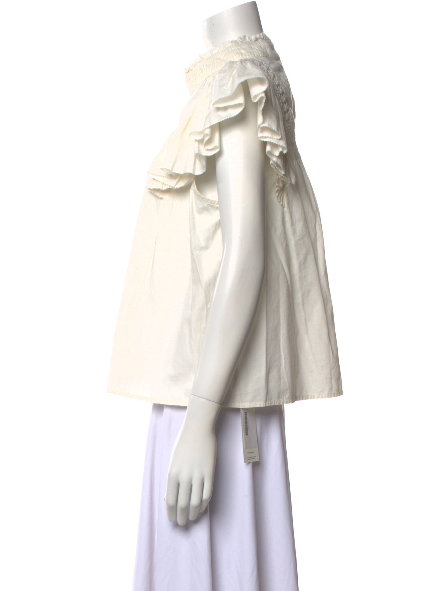 Sea New York Mock Neck Short Sleeve Blouse