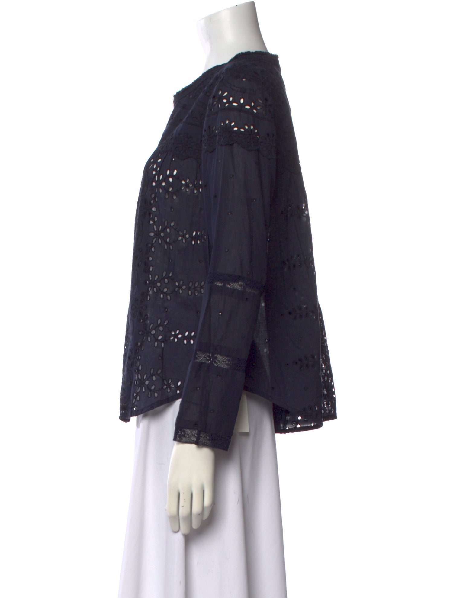 Sea New York Crew Neck Long Sleeve Blouse