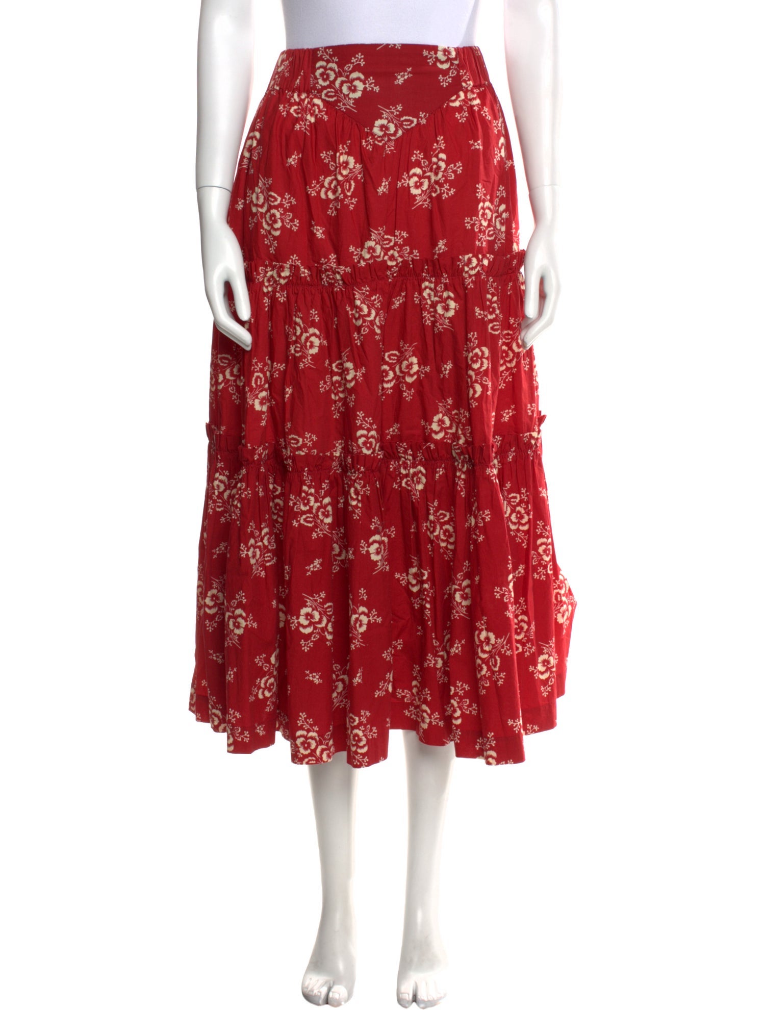 Sea New York Floral Print Midi Length Skirt