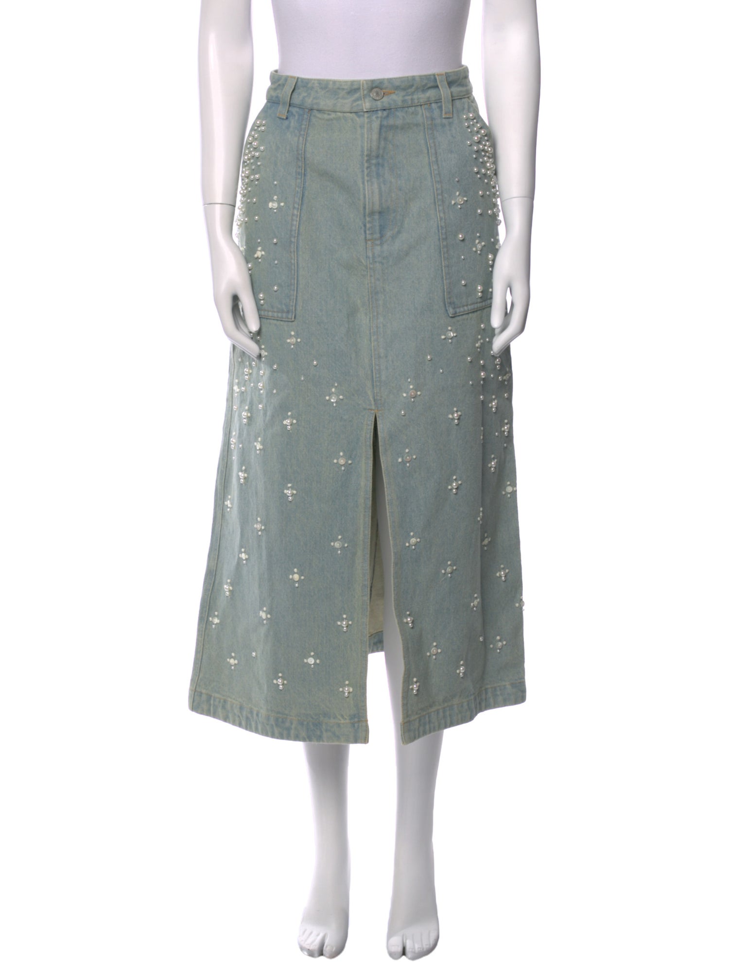 Sea New York Beaded Accents Midi Length Skirt w/ Tags