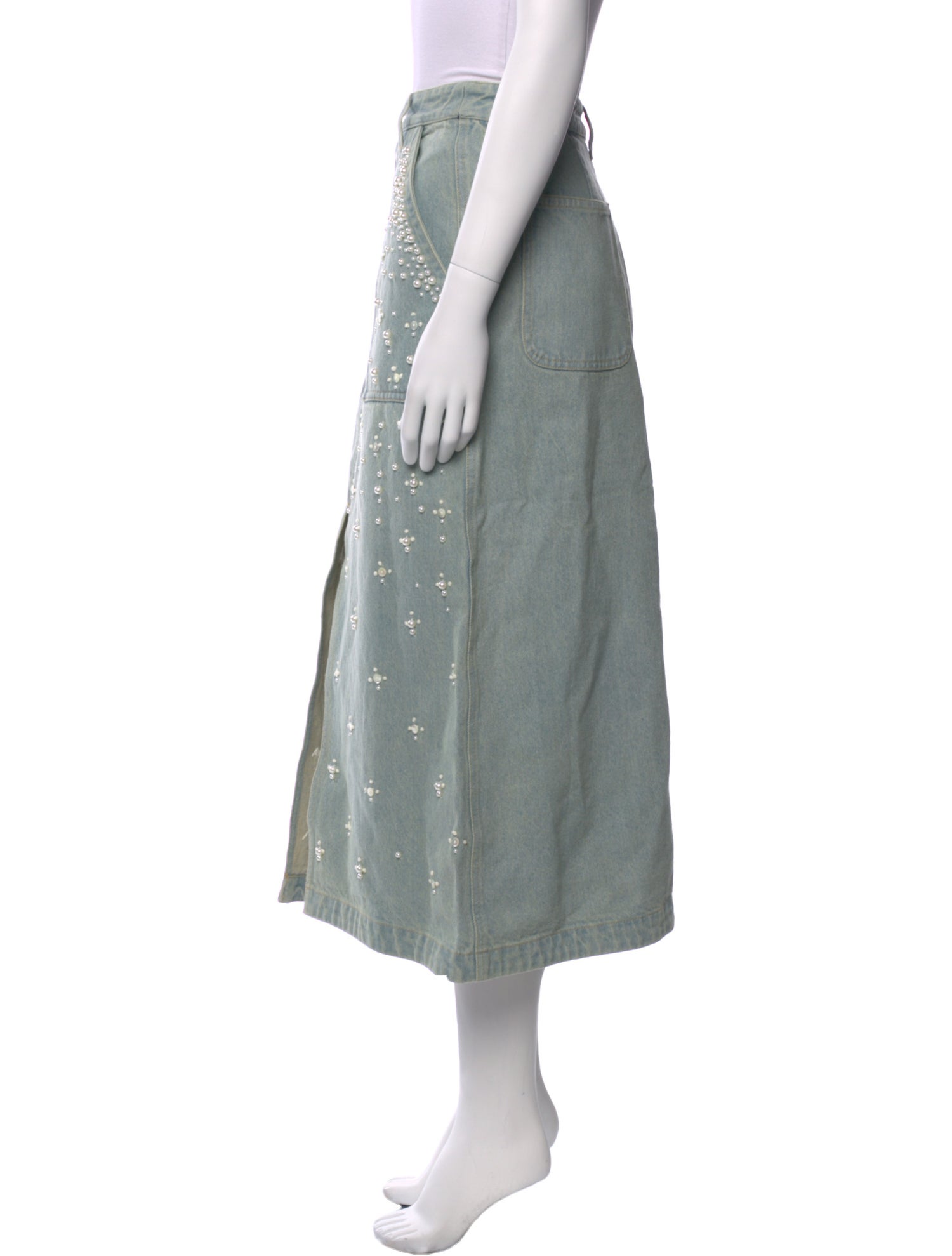 Sea New York Beaded Accents Midi Length Skirt w/ Tags