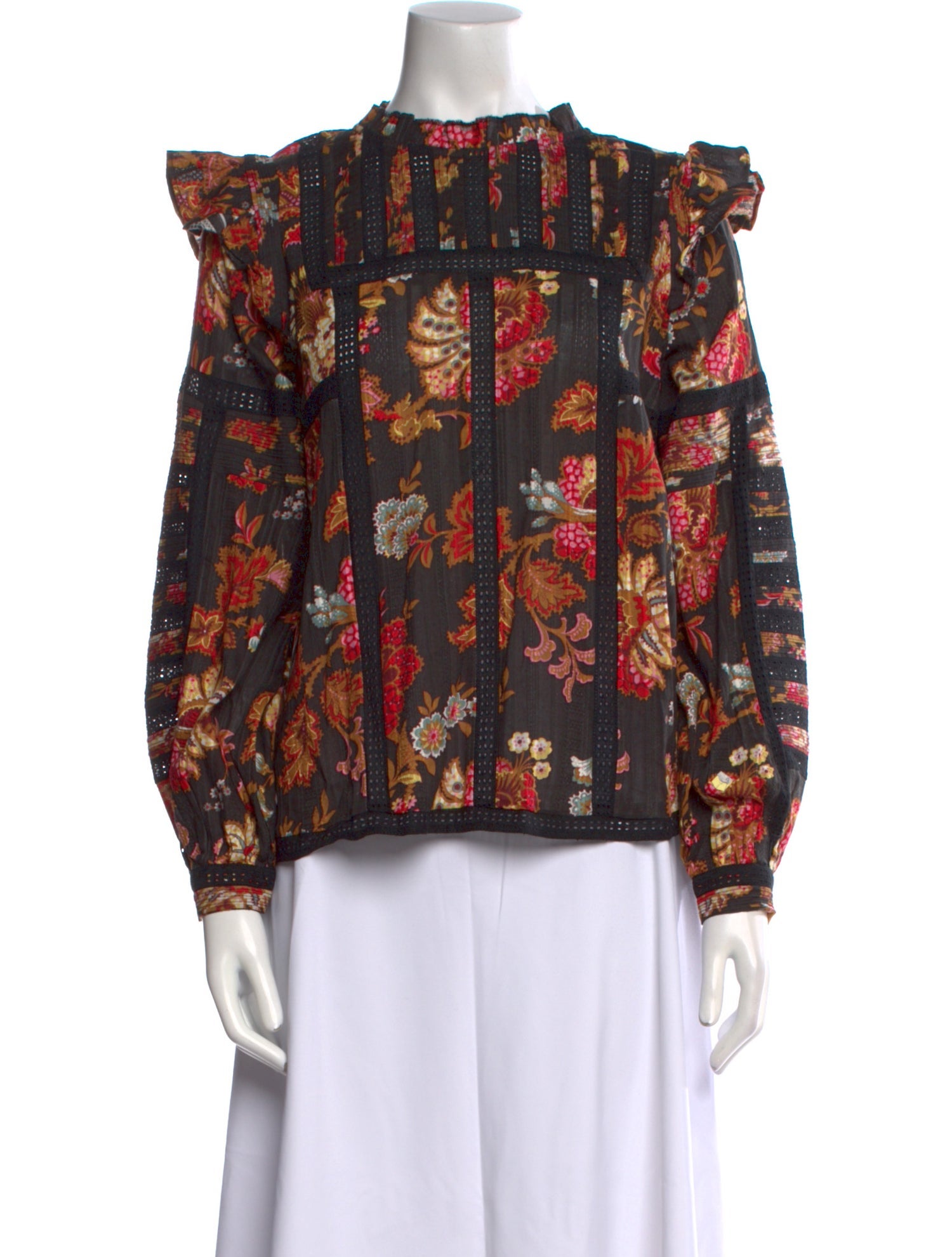 Sea New York Floral Print Mock Neck Blouse w/ Tags
