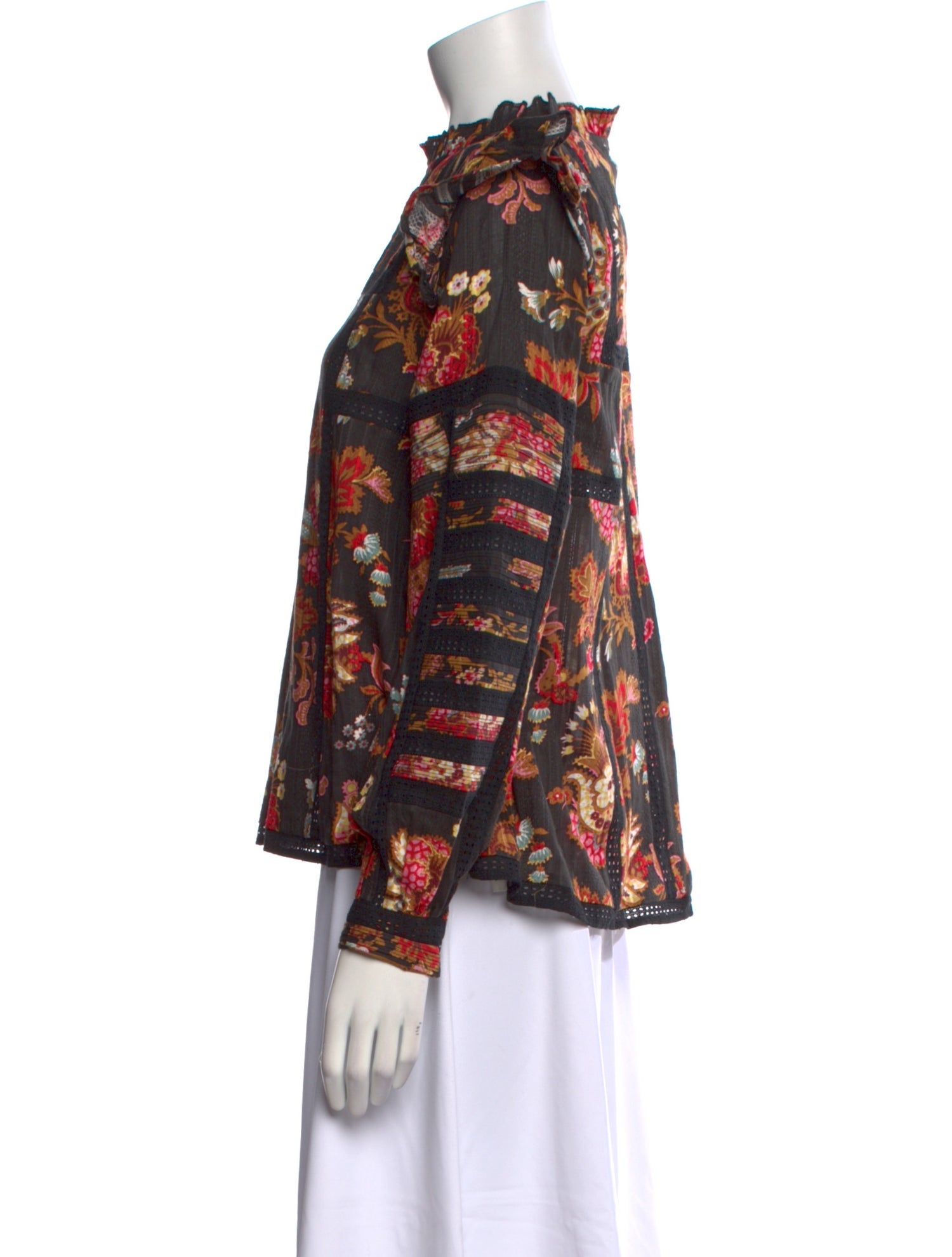 Sea New York Floral Print Mock Neck Blouse w/ Tags