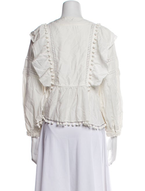 Sea New York V-Neck Three-Quarter Sleeve Blouse