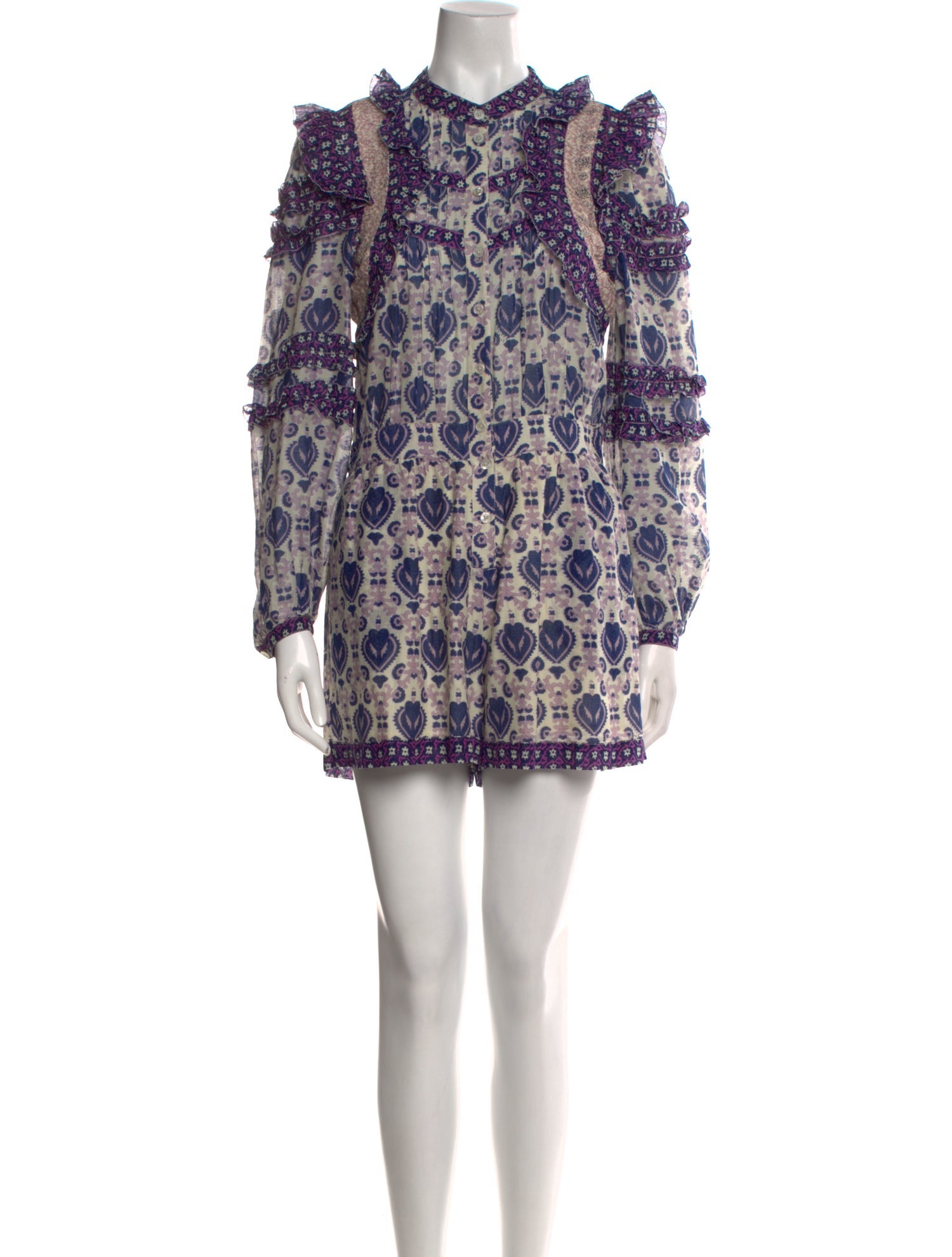 Sea New York Printed Mock Neck Romper