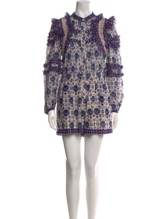 Sea New York Printed Mock Neck Romper