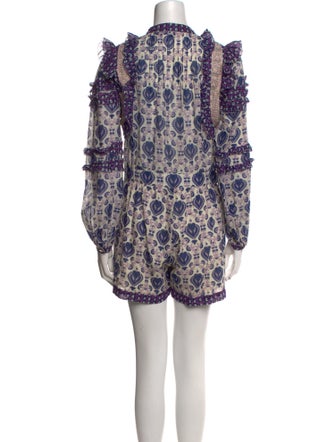 Sea New York Printed Mock Neck Romper