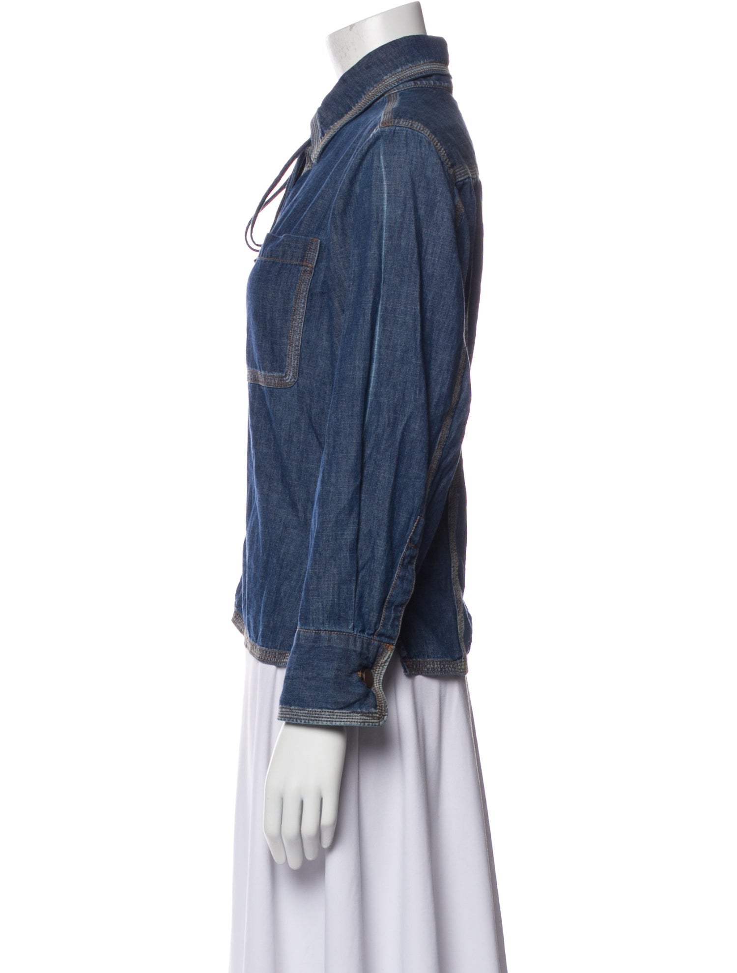 Sea New York Long Sleeve Button-Up Top