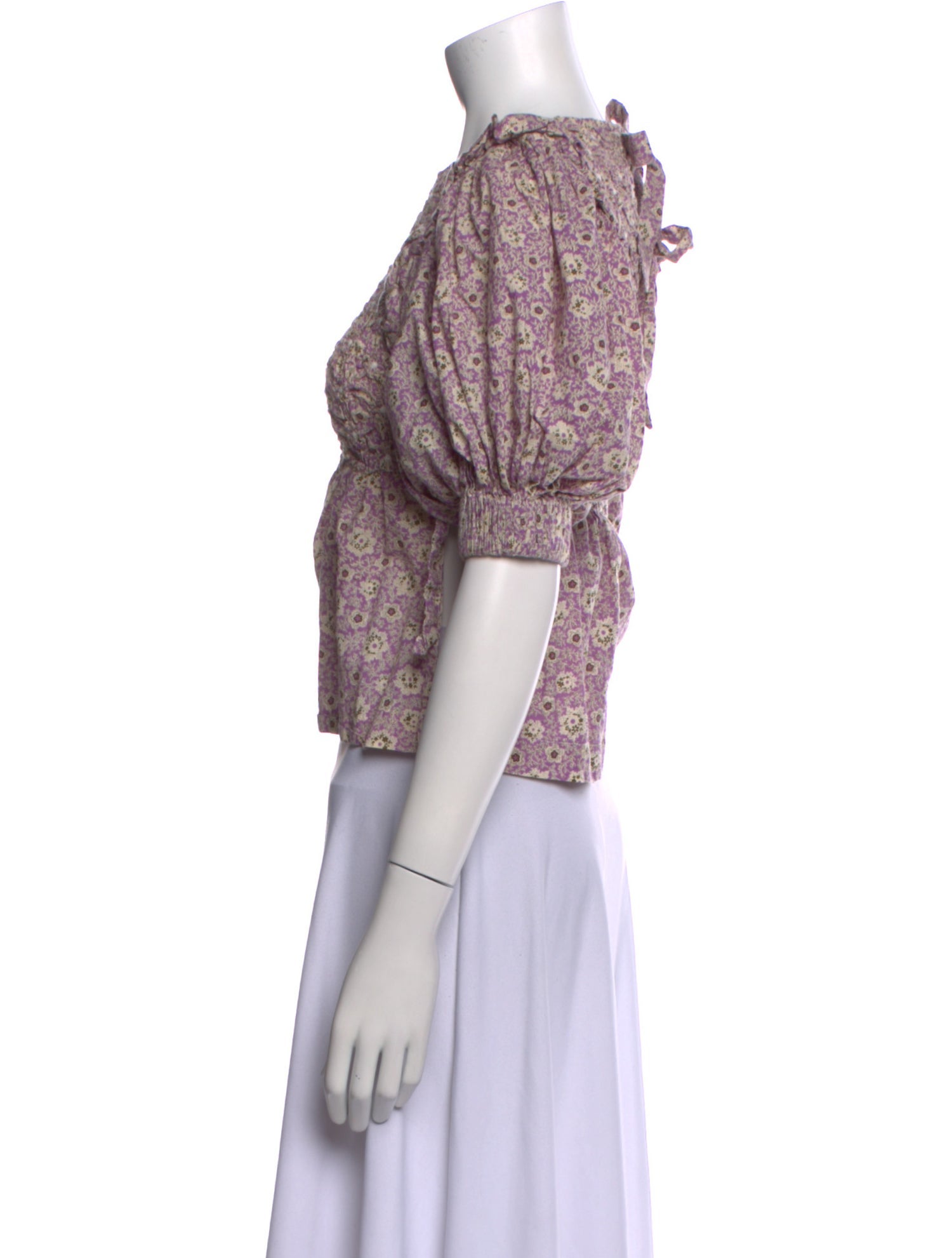 Sea New York Floral Print Crew Neck Crop Top