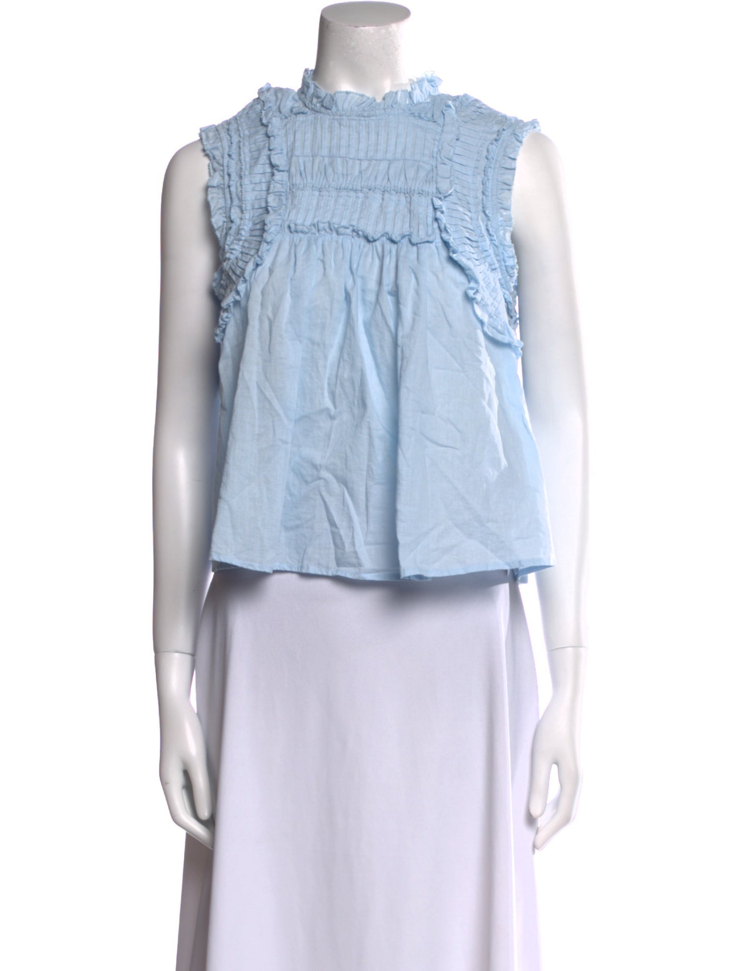 Sea New York Mock Neck Sleeveless Crop Top