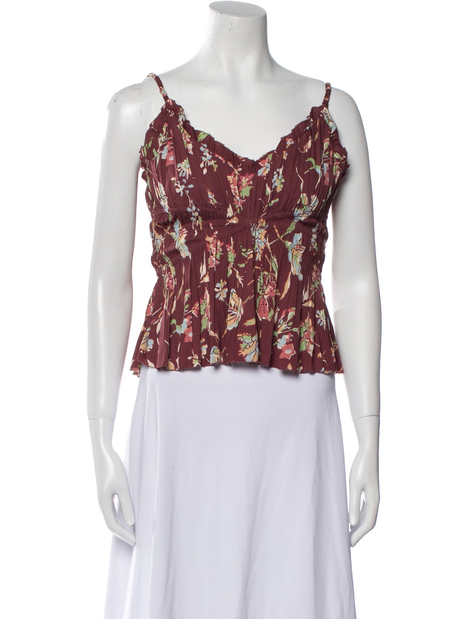 Sea New York Floral Print V-Neck Crop Top