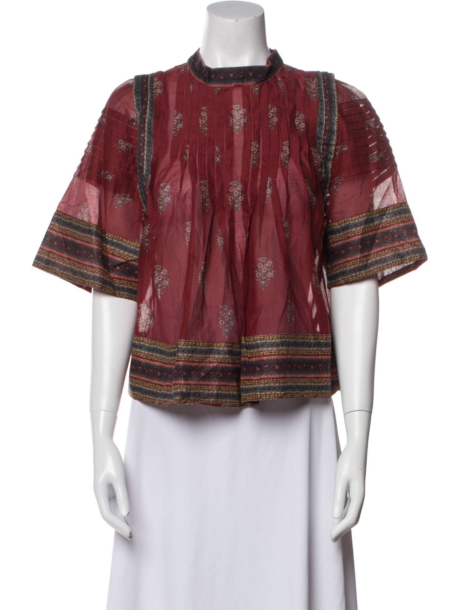 Sea New York Printed Mock Neck Blouse w/ Tags