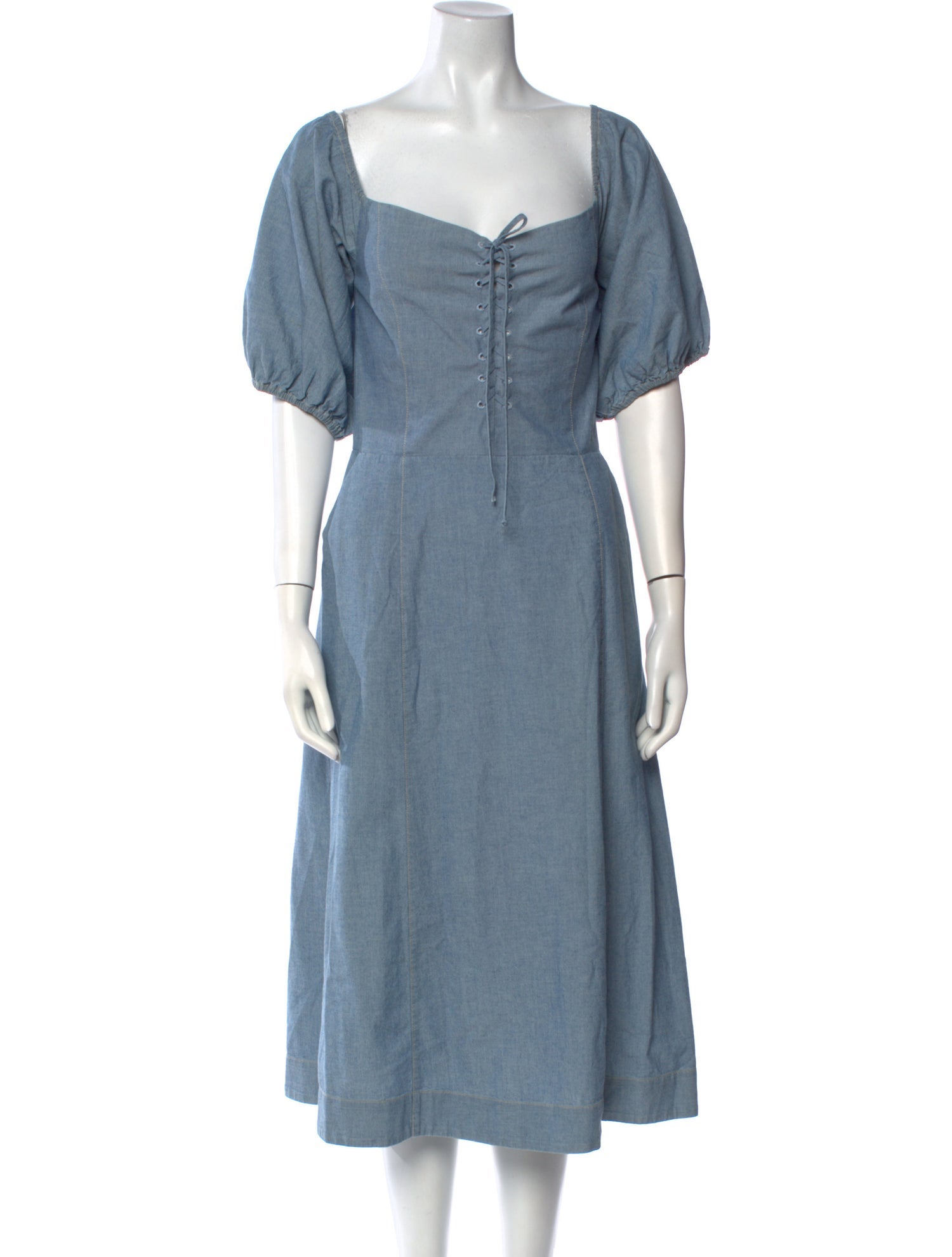 Sea New York Square Neckline Midi Length Dress