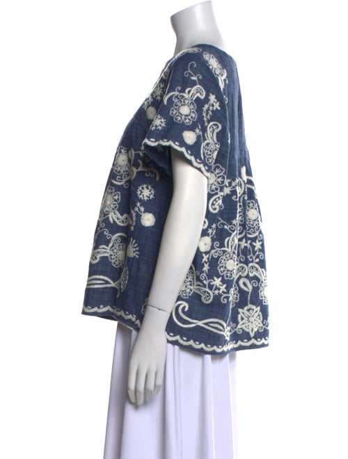 Sea New York Printed Crew Neck Blouse