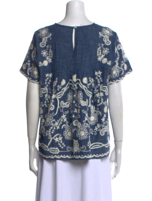 Sea New York Printed Crew Neck Blouse