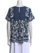 Sea New York Printed Crew Neck Blouse
