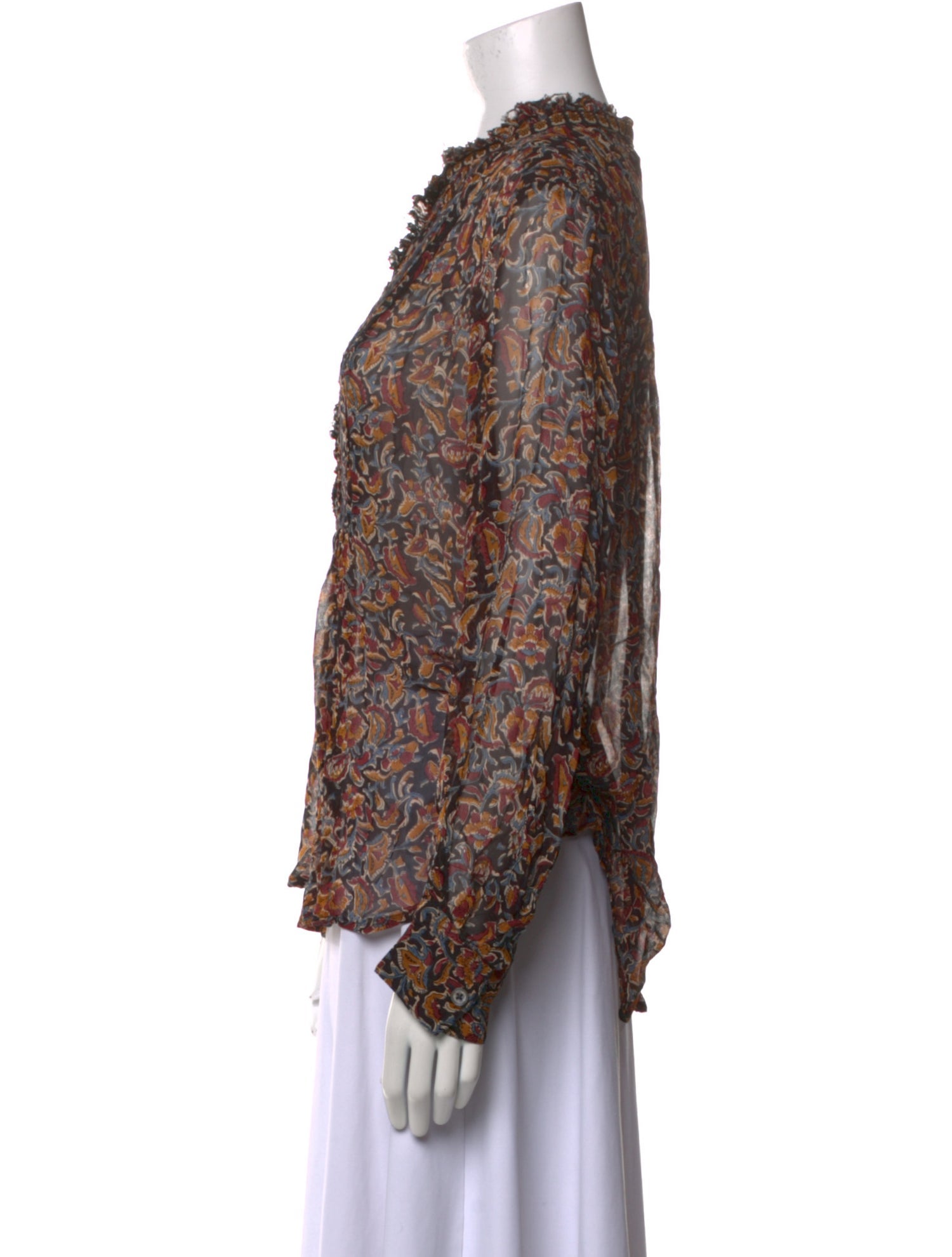 Sea New York Printed Mock Neck Blouse