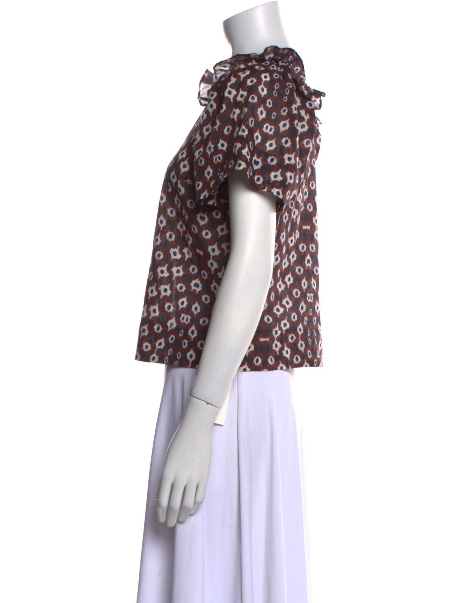 Sea New York Printed V-Neck Blouse