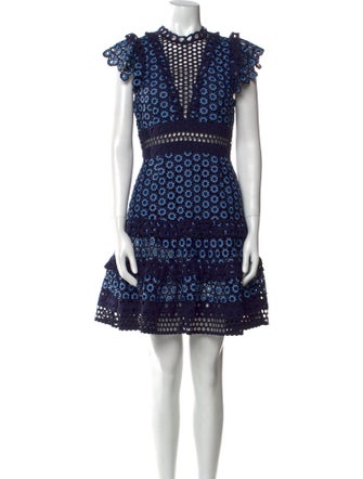 Sea New York Lace Pattern Mini Dress