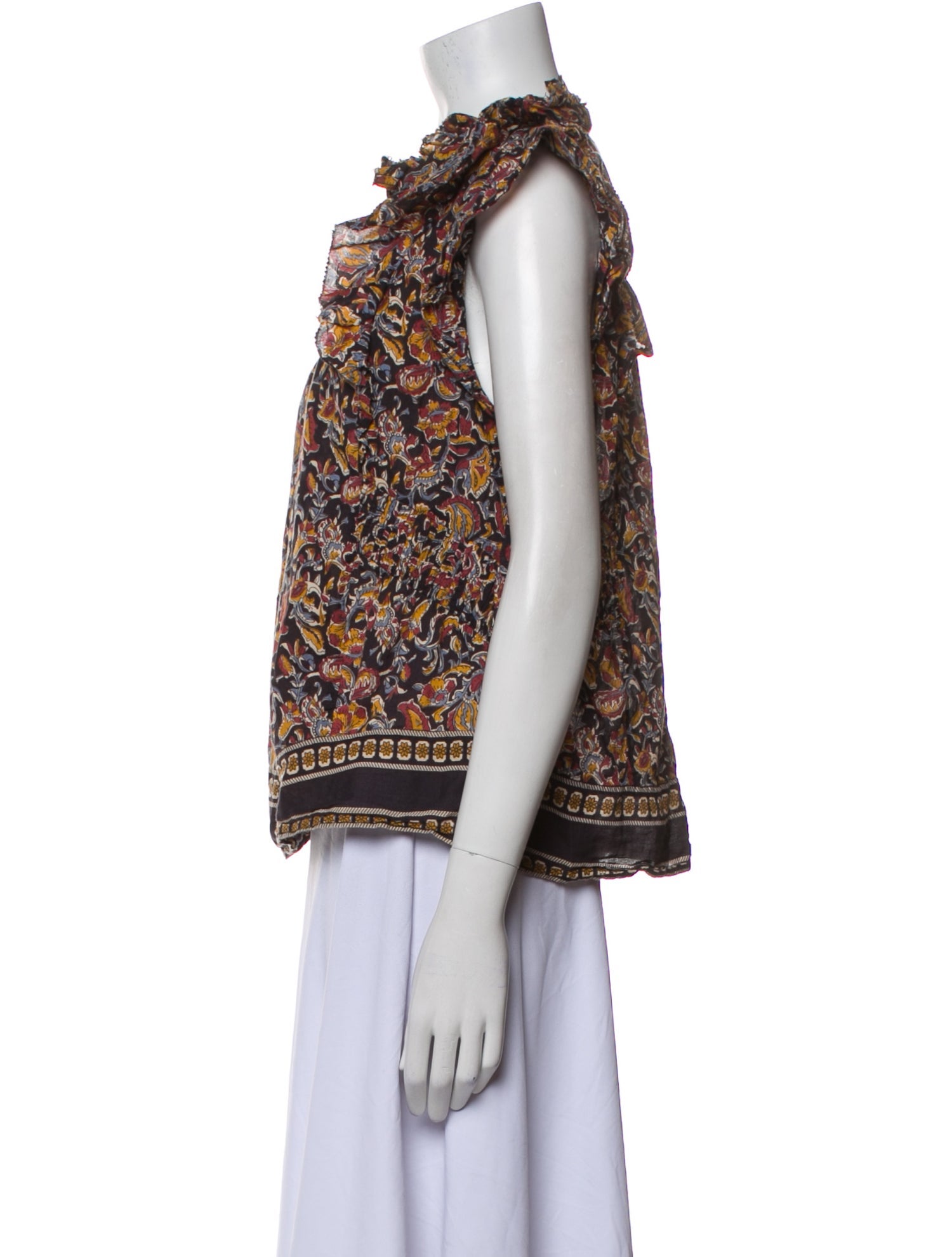 Sea New York Printed Mock Neck Blouse