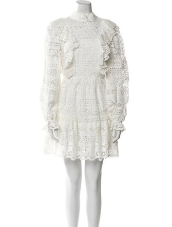 Sea New York Lace Pattern Mini Dress